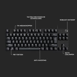 Logitech G413 TKL SE - Mechanisch Gaming Toetsenbord - Qwerty ISO - Zwart — thumbnail 3