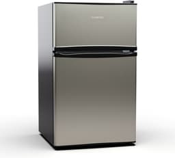 Klarstein Koelkast Big Daddy - met vriesvak, koel-vriescombinatie, stille werking, LED-verlichting, inhoud: 86 liter, koelgedeelte: , vriesgedeelte: 25 liter, zilver - voor Keuken - Compact - Mini Fridge - Compact Koelkast — thumbnail 1