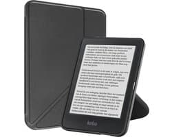 Hoes Geschikt voor Kobo Clara BW - Luxe E-reader Trifold Case - Bescherm Hoesje Book Cover - Zwart