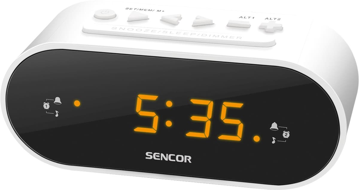 Sencor SRC 1100 - Klok Radio - Wit — afbeelding 1