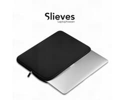 Slieves - Laptophoes - 15.6 inch - Laptop Sleeve - Schok Resistent - Neoprene - (Spat) Waterdicht - Zwart