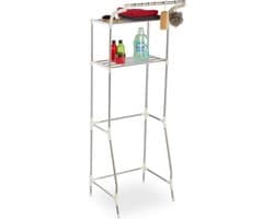 wasmachine rek - ombouw - verstelbaar - 64,5 - 100 cm breed - toiletrek - metaal