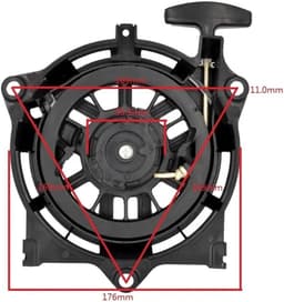 Starter Grasmaaier Motor - Repeteerstarter Onderdeel - Motor Reparatie - Nylon Materiaal - Standaard Maat - Zwart — thumbnail 2