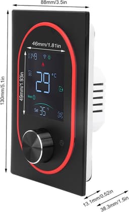 Slimme Thermostaat - Programmeerbaar Regelapparaat - Comfort Instellen - App Bediening - 95V-240V - Zwart — thumbnail 5