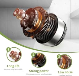 Elektrische Grasmaaier - Accu Grasmaaier - Gazon Onderhoud - Borstelmotor 40V - 33 cm Snijdbreedte - Groen Zwart — thumbnail 4