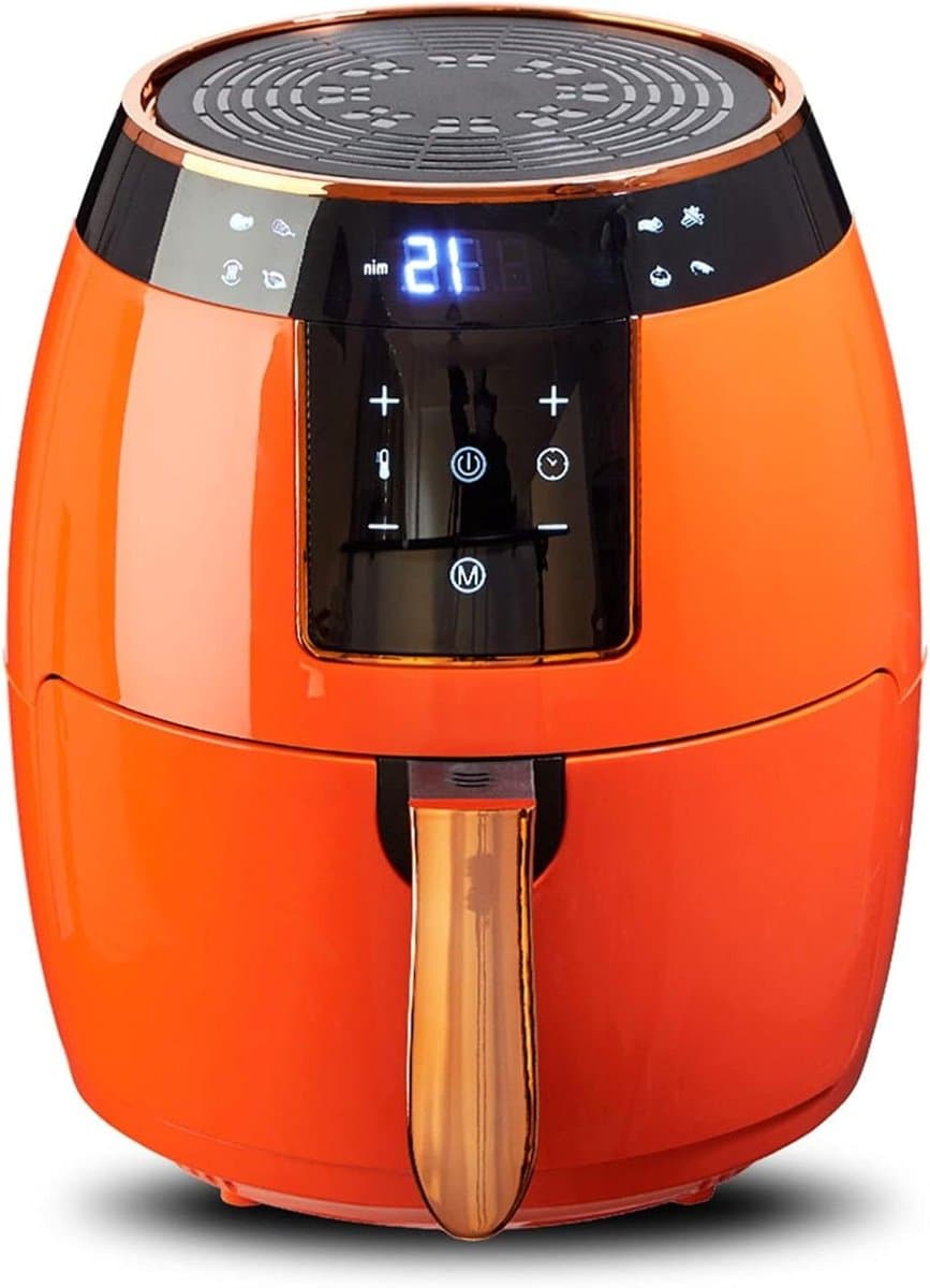 Airfryer Oven - Heteluchtfriteuse - Gezond Koken - Automatische Pauze - 5.5 Liter - Oranje — afbeelding 1