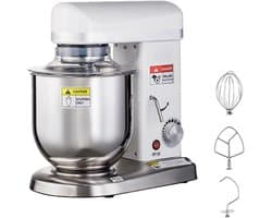 Keukenrobot - Keukenmixer - Bakken en Koken - 3-in-1 Multifunctioneel - 7 Liter Kom - Wit