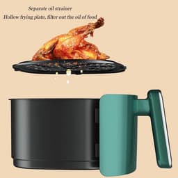 Heteluchtfriteuse - Airfryer Elektrische Friteuse - Gezond Koken - Voedselveilige Materialen - 6.0L - Groen — thumbnail 4