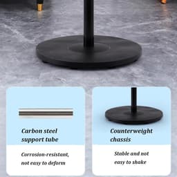 Zonne Ventilator - Staande Fan - Buiten Koelen - Oscillerende Kop - 120 x 43 cm - Zwart — thumbnail 2