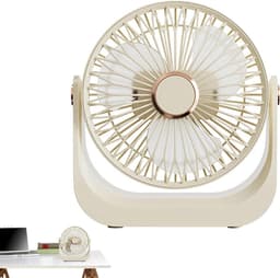 Tafelventilator voor slaapkamer, stille ventilator voor slaapkamer, met helling van 90 graden, draagbare circulator, 3 snelheden, 90 graden kantelbare kop en efficiënte luchtstroom — thumbnail 1