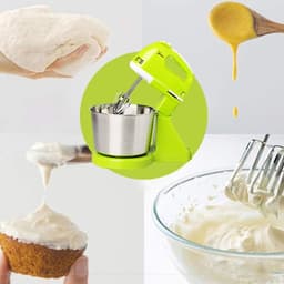 Keukenrobot Garde - Handmixer Voedselmixer - Bakken Cake Beslag - 2-in-1 Staand Handmodel - 1.7 Liter Kom - Wit — thumbnail 2