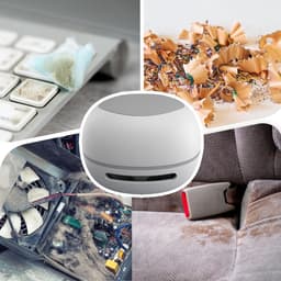 Bureaustofzuiger - Kleine stofzuiger - Bureau opruimen - USB oplaadbaar - 8.4 cm hoog - Wit — thumbnail 5