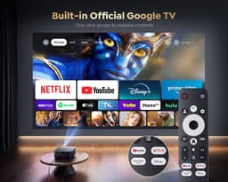 Beamer - Projector - Mini Projector - FHD 1080P - Bluetooth & WIFI – AI Auto Focus – 1000 ANSI Lumen – 30000 Lumen Helderheid – Auto-Focus – 4K Ondersteuning – EU Plug — thumbnail 4
