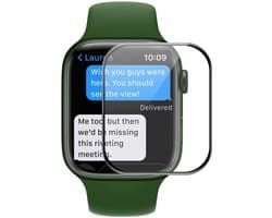 Screenprotector 3D Soft TPU Zwart Geschikt voor Apple Watch 7 / 8 / 9 45MM