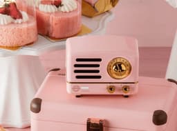 MUZEN OTR Metal - Draagbare FM-radio Bluetooth luidspreker 10 uur speeltijd - Bluetooth Speaker - Draadloze Speaker - Mini Bluetooth speaker - Draagbare speaker - Roze — thumbnail 1
