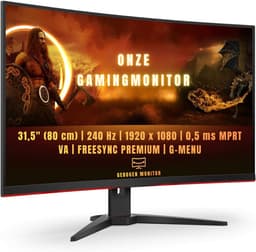 YOR® Gaming Monitor 240hz - Gaming Monitor - Zwart - ‎‎10cm x 48cm x 50cm — thumbnail 1