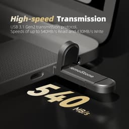 Externe SSD - Draagbare Harde Schijf - Bestanden Opslaan - Dubbele Type A/C Interface - 512GB - Zilver — thumbnail 2