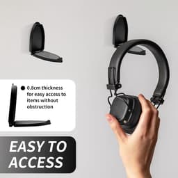 Headphone Holder - Foldable Joystick Holder - Self-Adhesive Universele Houder voor Hoofdtelefoons - Voor Hangende Games en Audio/Wireless — thumbnail 4