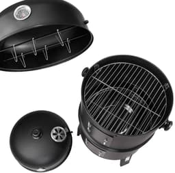 Casa Living Houtskool Barbecue - Veelzijdige BBQ met Roker, Grill en Thermometer - Perfect Voor Buiten Koken - 3 in 1 - Zwart — thumbnail 2