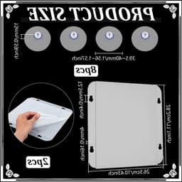 2 Stuks Heldere Acryl Sign Houder 28.5x26cm met Zuignappen voor Wandmontage - Ideaal voor Winkels, Restaurants en Thuisdecoratie — thumbnail 5