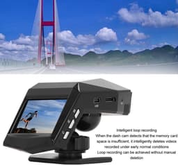 Allecto - DashCam - HD Nachtzicht - Loopopname - Voor auto - Voorzien van voor- en achtercamera - 10MP - Veiligheid — thumbnail 4