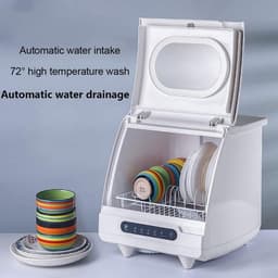 Mini Vaatwasser - Compacte Afwasser - Snel Afwassen - Uitgestelde Start - 6 Borden Capaciteit - RVS — thumbnail 4