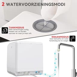 Tafelblad vaatwasser - Aanrecht vaatwasser - Hygiënisch afwassen - Geen installatie vereist - 5 couverts - Zwart — thumbnail 5