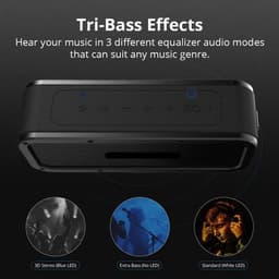 Luidspreker - Luidsprekerkabels - Bookshelf Speaker - IPX7 - Speakers voor PC - BT 5.0 - 40W - 15H Speeltijd - NFC - Zwart — thumbnail 4