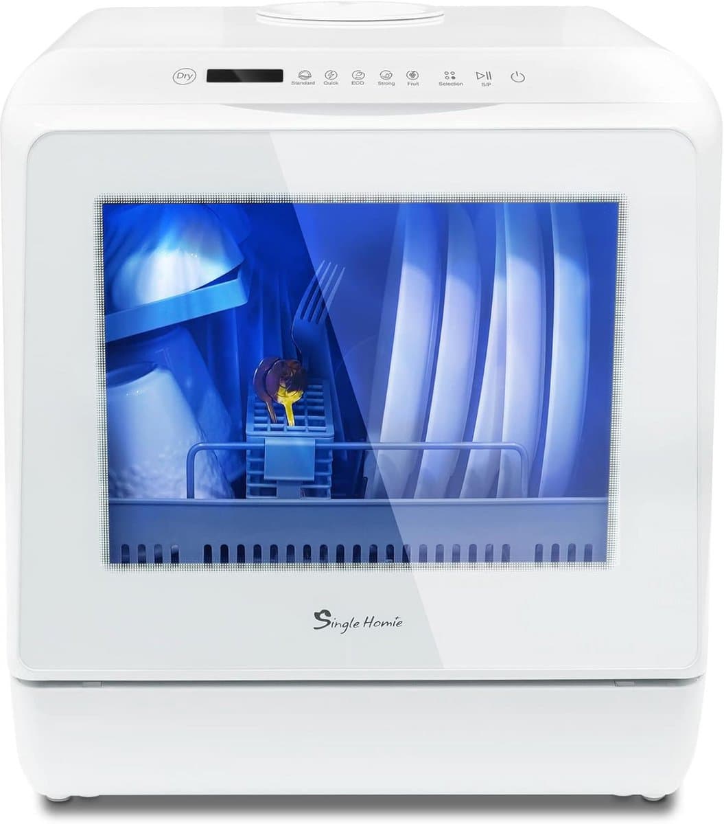 Mini vaatwasser - Compact apparaat - Snel schone vaat - Geen installatie nodig - 43x43x46 cm - Wit — afbeelding 1
