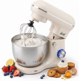 Keukenmachine - Mixer Kom - Bakken Maken - 1500W Krachtige Motor - 5L Kom - Creme — thumbnail 1