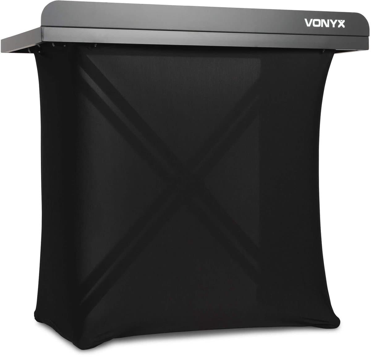 Vonyx DBE100 DJ booth inklapbaar - Mobiele DJ tafel met Lycra doek en draagtas - 1 Meter breed — afbeelding 1