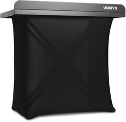 Vonyx DBE100 DJ booth inklapbaar - Mobiele DJ tafel met Lycra doek en draagtas - 1 Meter breed — thumbnail 1