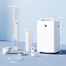 Mobiele Airco 12.000 BTU - 4-in-1 Smart Airconditioning met WiFi & Spraakbesturing - Koelen, Ontvochtigen, Ventileren - Inclusief Raamafdichting — thumbnail 3