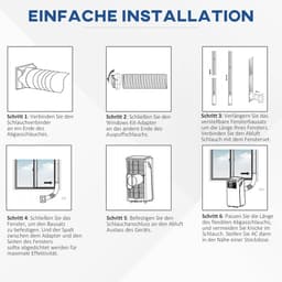 TEKROA® Mobiele Airco 3-in-1 - 9000 BTU -Airconditioning Inclusief Afstandsbediening & 24-uurs Timer - Koelen, Ontvochtigen & Ventileren - Wit — thumbnail 3