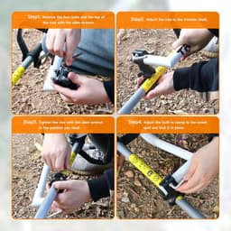 Dailygoods- Grastrimmerhandgreep Ergonomisch - Onkruidhandgreepverlenging - Aluminium Beugelclip - Gazononderhoud - Landschapsarchitectuur - Vermindert lumbale vermoeidheid - Onkruidverdelgerhandgreep — thumbnail 3