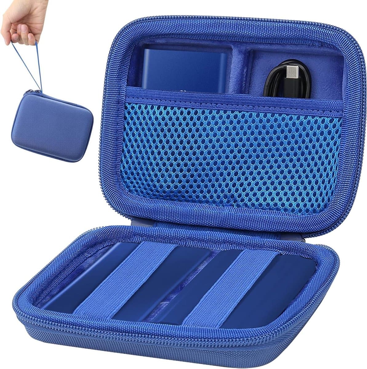 Harde Beschermhoes voor Portable SSD, Geschikt voor Samsung T7/T7 Touch/T7 Shield/T9, Blauw, Ideaal voor Opslag en Bescherming — afbeelding 1