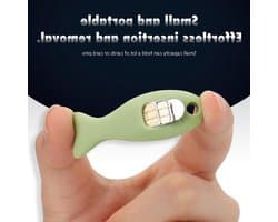 4-Pack SIM Kaart Verwijder Tool met Geïntegreerde SIM Kaart Geheugen: Inclusief Uittrekpennen voor iPhone en Andere Apparaten