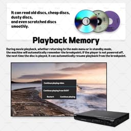 Blu-ray Speler - Regiovrije DVD - Films Kijken - Dubbele USB Poorten - 28 cm Breed - Zwart — thumbnail 3