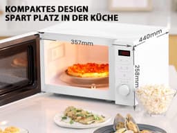 Magnetron - Oven Keukenapparaat - Snel opwarmen - Express functie - 20 liter - Wit — thumbnail 4