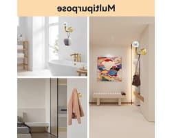 Stijlvolle 2-delige gordijnhouders met heldere kristallen ballen, wandgemonteerde tie backs voor elegante woningdecoratie in goudkleur.