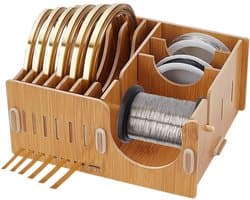 Tape Dispenser voor Koperfolie en Washi Tape - Opslagdoos voor Aluminiumfolie en DIY Kunstbenodigdheden - Organisator voor Knutselprojecten 16.5 x