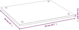vidaXL - Kookplaatafdekking - 50x56x1,5 - cm - bamboe — thumbnail 4