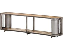 TV-kast Mangohout - Lowboard Media Console - Opbergen Multimedia - Industrieel Design - 150 x 30 x 40 cm - Bruin