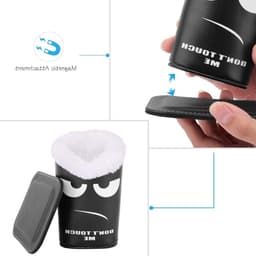 Moderne brillenhouder van fluweel en PU-leer, magnetische en beschermende standaard voor brillen en zonnebrillen, anti-kras en stofdicht — thumbnail 2