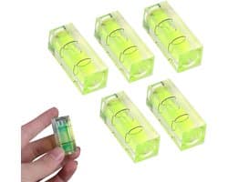 Mini Waterpas Set van 5 Stuks - Compacte Vierkante Waterpassen voor Nauwkeurige Metingen en Niveaucontrole