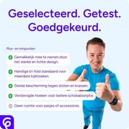 Tablet Hoes Geschikt voor Lenovo Tab One | Book Case met Standaard | Kunstlederen Beschermhoes | Tri-fold | Zwart — thumbnail 4