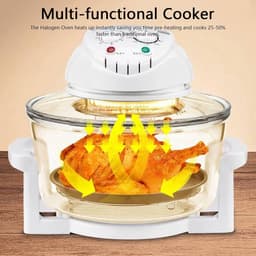 Halogeen Luchtfriteuse - Multifunctionele Oven - Snel Koken - 360 Graden Verwarming - 12L Capaciteit - Wit — thumbnail 4