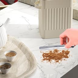 Tafelkruimel veger - Kruimelverzamelaar - Snel reinigen - Draagbaar en lichtgewicht - 15 cm lengte - Zilver — thumbnail 3
