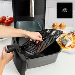 Airfryer met Twee Manden - Dubbele Airfryer - Grote Maaltijden Bereiden - Slimme Dubbele Technologie - 13 Liter Capaciteit - Zwart — thumbnail 4