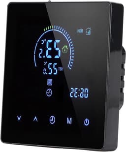 Slimme Thermostaat - Digitale Verwarming - Comfortabel Klimaat - Intelligent LCD-display - 12 cm - Zwart — thumbnail 1